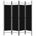 Miniatyrbillede 3 af 7: The Living Store 4-panels rumdeler 160x180 cm sort -  Rumdelere