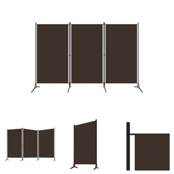 The Living Store 3-panels rumdeler 260 x 180 cm brun -  Rumdelere