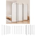 Miniatyrbillede 1 af 9: The Living Store 5-panels rumdeler 250x200 cm stof hvid -  Rumdelere