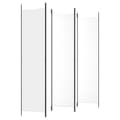 Miniatyrbillede 6 af 9: The Living Store 5-panels rumdeler 250x220 cm stof hvid -  Rumdelere