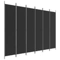 Miniatyrbillede 3 af 9: The Living Store 6-panels rumdeler 300x220 cm stof sort -  Rumdelere