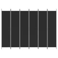Miniatyrbillede 4 af 9: The Living Store 6-panels rumdeler 300x220 cm stof sort -  Rumdelere