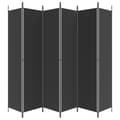 Miniatyrbillede 5 af 9: The Living Store 6-panels rumdeler 300x220 cm stof sort -  Rumdelere