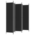 Miniatyrbillede 6 af 9: The Living Store 6-panels rumdeler 300x220 cm stof sort -  Rumdelere