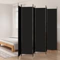 Miniatyrbillede 2 af 9: The Living Store 6-panels rumdeler 300x220 cm stof sort -  Rumdelere