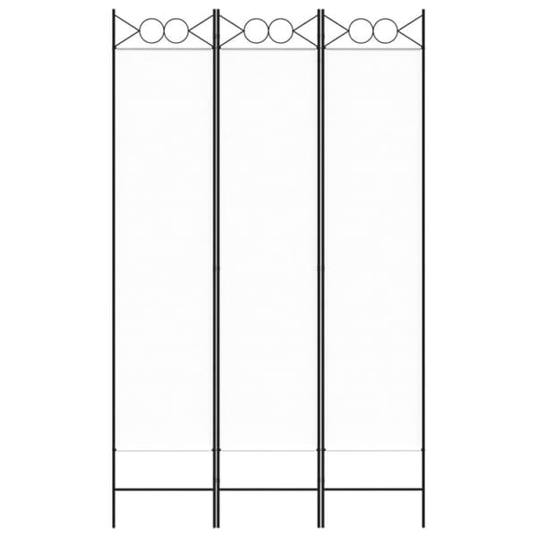 The Living Store 3-panels rumdeler 120x200 cm stof hvid -  Rumdelere