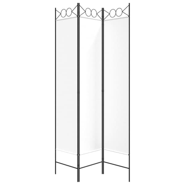 The Living Store 3-panels rumdeler 120x200 cm stof hvid -  Rumdelere