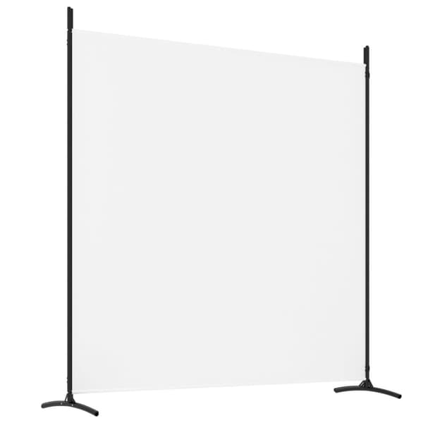 The Living Store 4-panels rumdeler 698x180 cm stof hvid -  Rumdelere