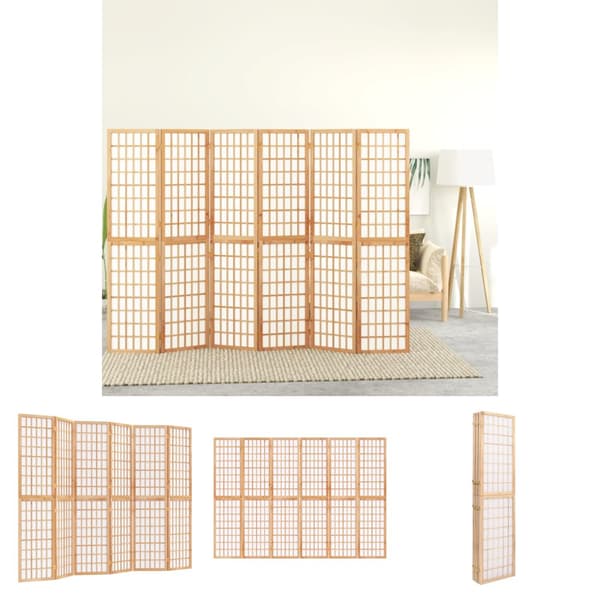 The Living Store 6-panels rumdeler 240x170 cm foldbar japansk stil -  Rumdelere