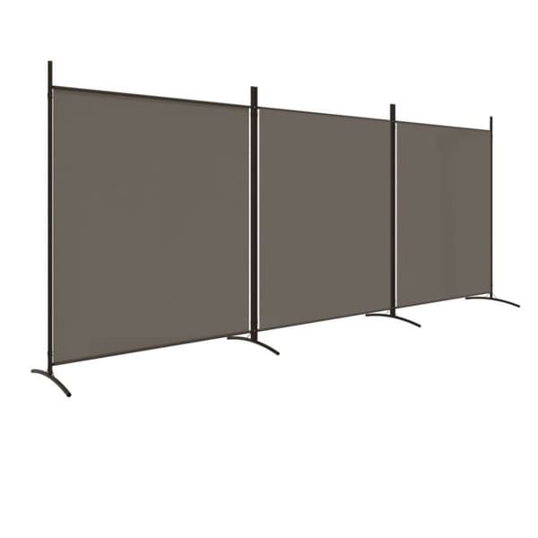 The Living Store 3-panels rumdeler 525x180 cm stof antracitgrå - Rumdelere