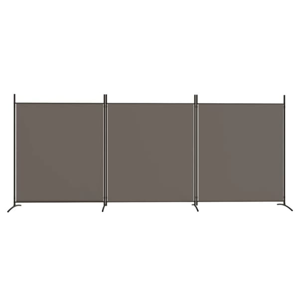 The Living Store 3-panels rumdeler 525x180 cm stof antracitgrå - Rumdelere
