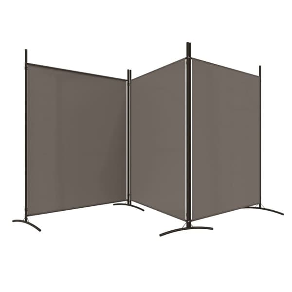 The Living Store 3-panels rumdeler 525x180 cm stof antracitgrå - Rumdelere