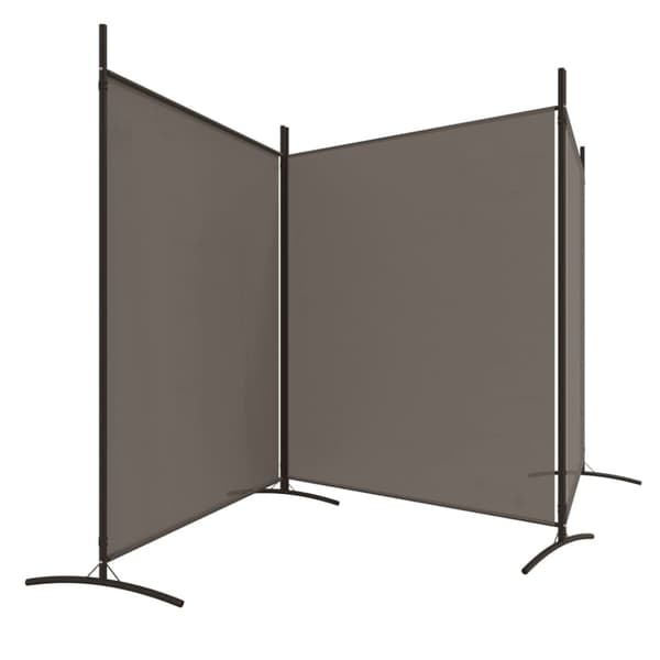 The Living Store 3-panels rumdeler 525x180 cm stof antracitgrå - Rumdelere