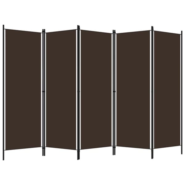 The Living Store 5-panels rumdeler 250 x 180 cm brun - Rumdelere