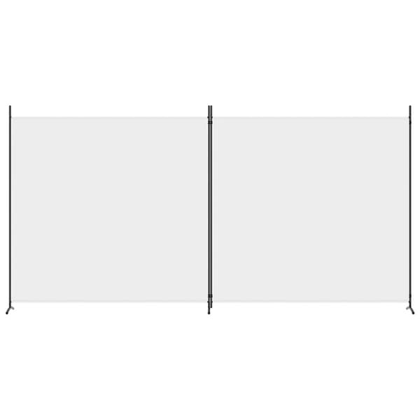 The Living Store 2-panels rumdeler 348x180 cm stof hvid -  Rumdelere