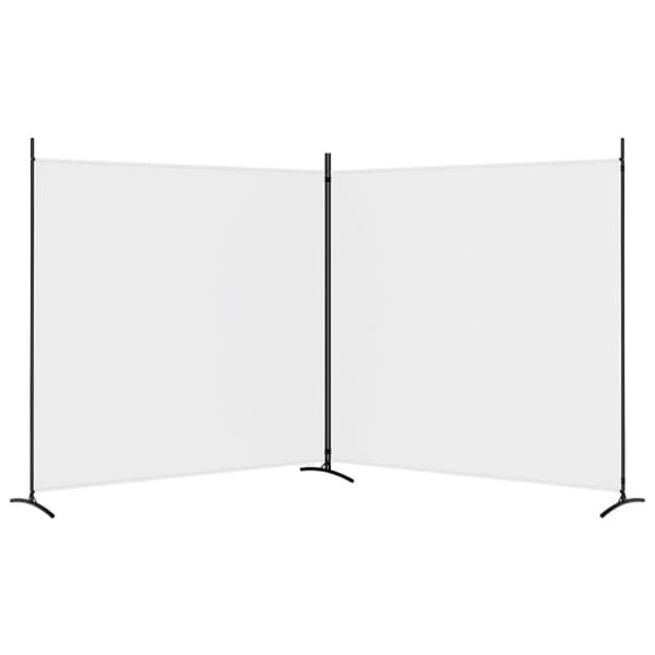 The Living Store 2-panels rumdeler 348x180 cm stof hvid -  Rumdelere