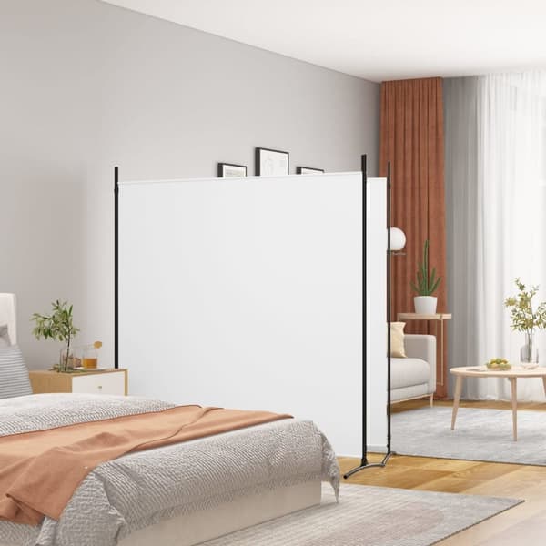 The Living Store 2-panels rumdeler 348x180 cm stof hvid -  Rumdelere