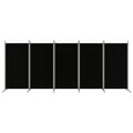Miniatyrbillede 4 af 9: The Living Store 5-panels rumdeler 433x180 cm stof sort -  Rumdelere