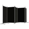 Miniatyrbillede 6 af 9: The Living Store 5-panels rumdeler 433x180 cm stof sort -  Rumdelere