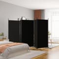 Miniatyrbillede 2 af 9: The Living Store 5-panels rumdeler 433x180 cm stof sort -  Rumdelere