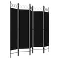 Miniatyrbillede 4 af 7: The Living Store 5-panels rumdeler 200x180 cm sort -  Rumdelere