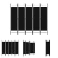 Miniatyrbillede 1 af 7: The Living Store 5-panels rumdeler 200x180 cm sort -  Rumdelere