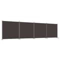 Miniatyrbild 3 av 9: The Living Store Rumsavdelare 4 paneler brun 698x180 cm tyg -  Rumsavdelare