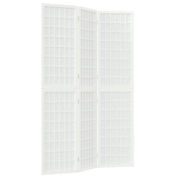 The Living Store 3-panels rumdeler 120x170 cm foldbar japansk stil hvid -  Rumdelere