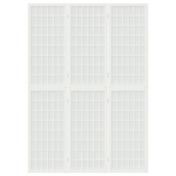 The Living Store 3-panels rumdeler 120x170 cm foldbar japansk stil hvid -  Rumdelere