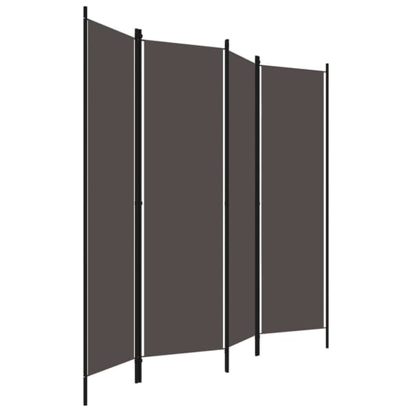 The Living Store 4-panels rumdeler 200 x 180 cm antracitgrå - Rumdelere
