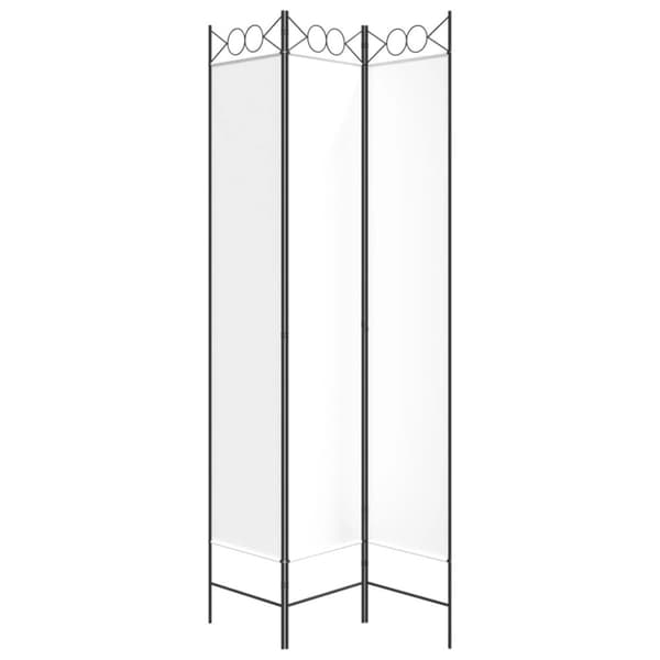 The Living Store 3-panels rumdeler 120x220 cm stof hvid -  Rumdelere