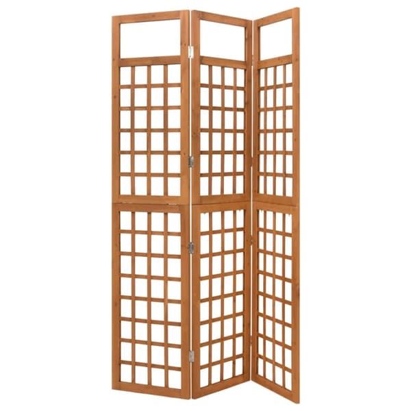 The Living Store 3-panels rumdeler/espalier 121x180,5 cm massivt grantræ - Rumdelere