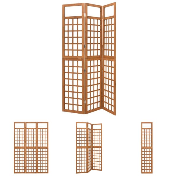 The Living Store 3-panels rumdeler/espalier 121x180,5 cm massivt grantræ - Rumdelere