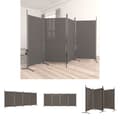 Miniatyrbillede 1 af 9: The Living Store 4-panels rumdeler 346x180 cm stof antracitgrå -  Rumdelere