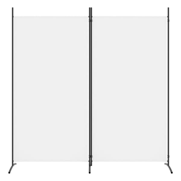 The Living Store Rumsavdelare 2 panel vit 175x180 cm tyg -  Rumsavdelare