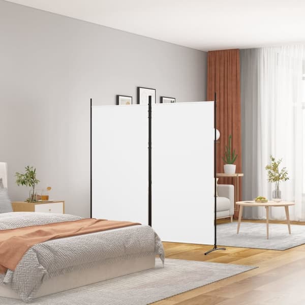 The Living Store Rumsavdelare 2 panel vit 175x180 cm tyg -  Rumsavdelare