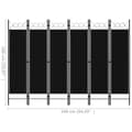 Miniatyrbillede 7 af 7: The Living Store 6-panels rumdeler 240x180 cm sort -  Rumdelere
