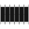 Miniatyrbillede 2 af 7: The Living Store 6-panels rumdeler 240x180 cm sort -  Rumdelere