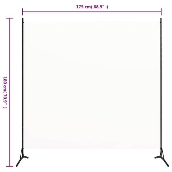 The Living Store rumdeler 175x180 cm stof hvid -  Rumdelere