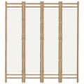 Miniatyrbillede 5 af 10: The Living Store 4-panels rumdeler 160 cm foldbar bambus og kanvas -  Rumdelere