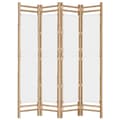 Miniatyrbillede 6 af 10: The Living Store 4-panels rumdeler 160 cm foldbar bambus og kanvas -  Rumdelere