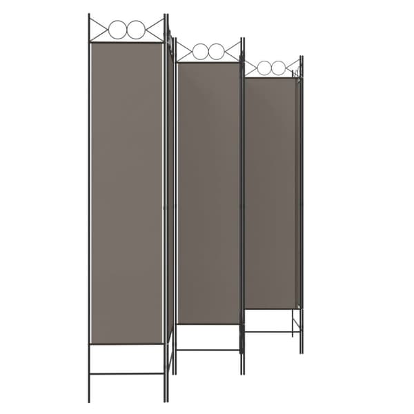 The Living Store 5-panels rumdeler 240x200 cm stof antracitgrå - Rumdelere