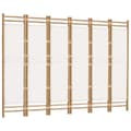 Miniatyrbillede 4 af 10: The Living Store 6-panels rumdeler 240 cm foldbar bambus og kanvas -  Rumdelere