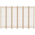 Miniatyrbillede 5 af 10: The Living Store 6-panels rumdeler 240 cm foldbar bambus og kanvas -  Rumdelere