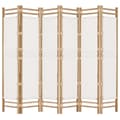 Miniatyrbillede 6 af 10: The Living Store 6-panels rumdeler 240 cm foldbar bambus og kanvas -  Rumdelere