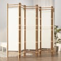 Miniatyrbillede 2 af 10: The Living Store 6-panels rumdeler 240 cm foldbar bambus og kanvas -  Rumdelere