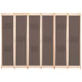 Miniatyrbillede 3 af 9: The Living Store 6-panels rumdeler 240 x 170 x 4 cm stof brun -  Rumdelere