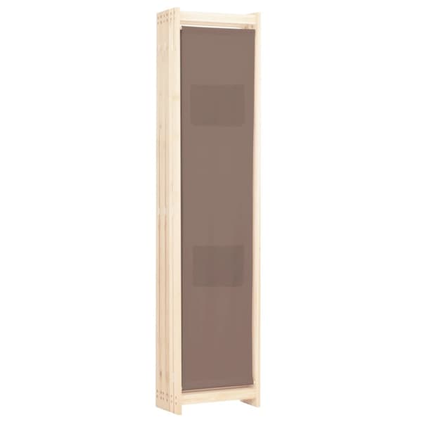 The Living Store 6-panels rumdeler 240 x 170 x 4 cm stof brun -  Rumdelere