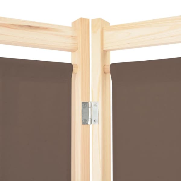 The Living Store 6-panels rumdeler 240 x 170 x 4 cm stof brun -  Rumdelere