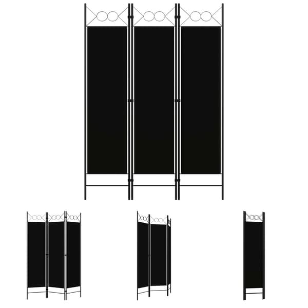 The Living Store 3-panels rumdeler 120x180 cm sort -  Rumdelere